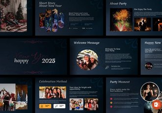 新年快乐庆祝活动方案展示PPT模板 - 顶尖PPT