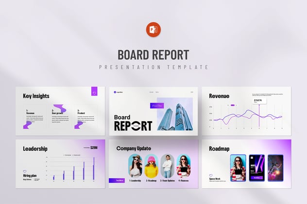 年度董事会报告财务展示业绩汇报PPT模板 - 顶尖PPT