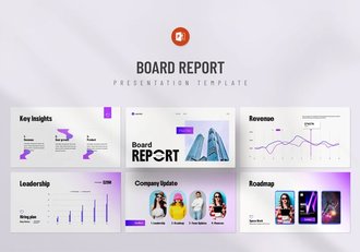年度董事会报告财务展示业绩汇报PPT模板 - 顶尖PPT