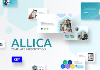 六角形设计商业商务通用keynote模板 - 顶尖PPT