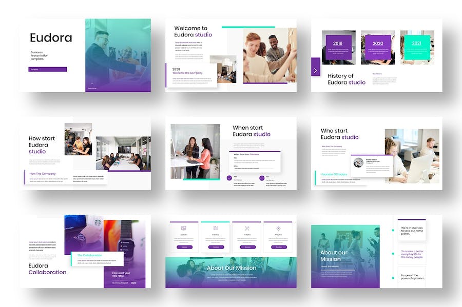 渐变色商业计划企业合作产品推广营销多用途PPT模板 - 顶尖PPT