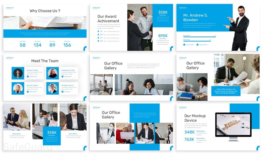 蓝色简约商业计划企业合作项目汇报展示通用keynote模板 - 顶尖PPT