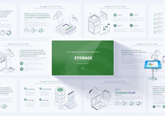 数据存储云服务器概念插画图形keynote模板 - 顶尖PPT