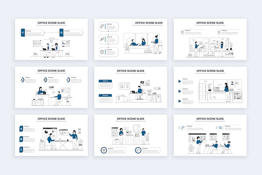 办公场景商务活动信息图表PPT模板 - 顶尖PPT