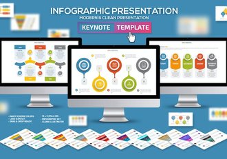 彩色微立体风格步骤图流程图锥形图keynote模板 - 顶尖PPT