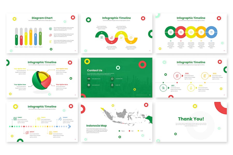 多彩仙人掌图标商业计划书PPT模板 - 顶尖PPT