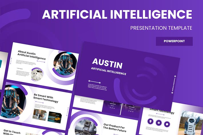 人工智能技术应用解决方案PPT模板 - 顶尖PPT