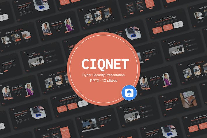 暗黑风格网络安全主题Keynote演示文稿 - 顶尖PPT