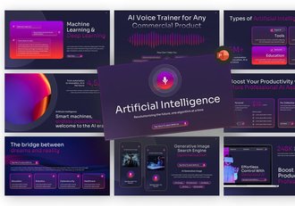 人工智能AI模型训练PPT模板 - 顶尖PPT