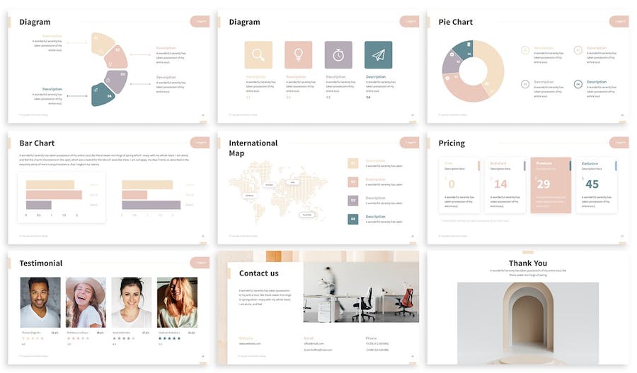 极简主义商务团队介绍keynote模板 - 顶尖PPT