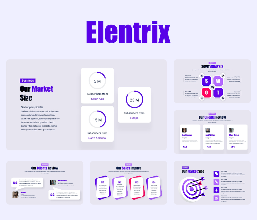 紫色创意公司介绍演示PPT模板 - 顶尖PPT