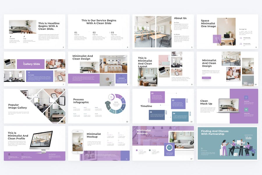 极简主义时尚家装PPT模板 - 顶尖PPT