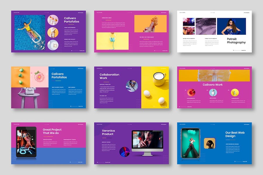 创意时尚营销策划摄影图片展示商务主题keynote模板 - 顶尖PPT