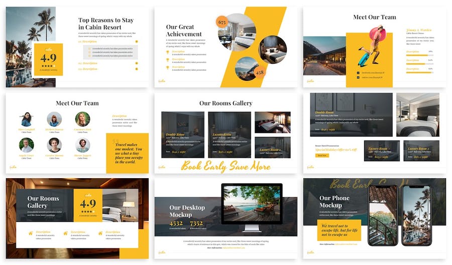 民宿度假酒店PPT模板 - 顶尖PPT