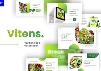 绿色健康生活方式品牌宣传Keynote模板 - 顶尖PPT