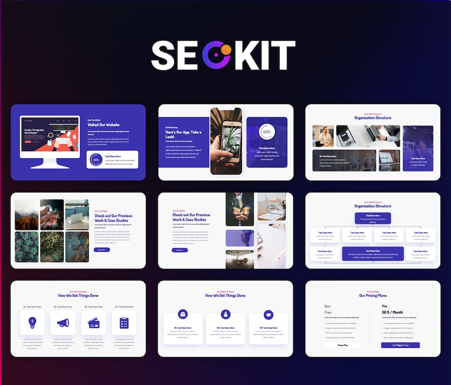 SEO与营销推广主题PowerPoint模板 - 顶尖PPT