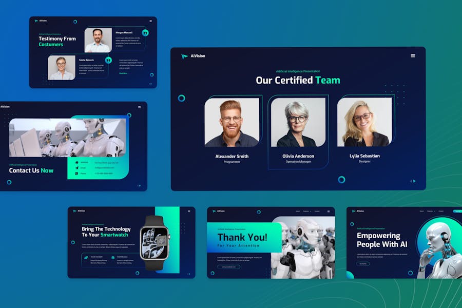 AI人工智能PPT模板 - 顶尖PPT