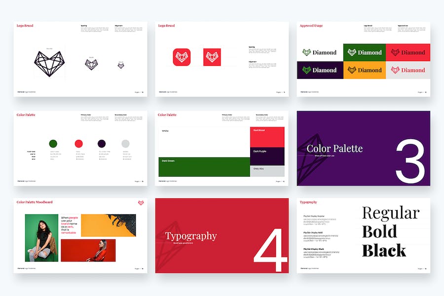 钻石品牌指南keynote模板 - 顶尖PPT