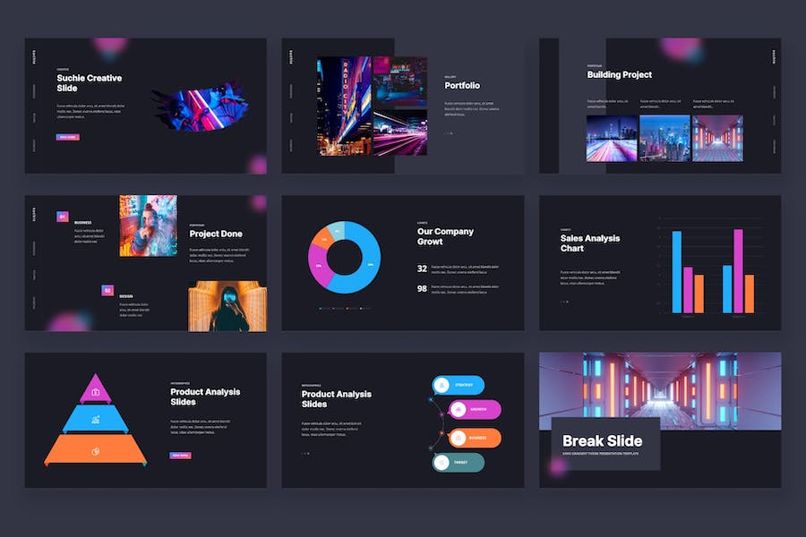 深色渐变主题-keynote模板 - 顶尖PPT