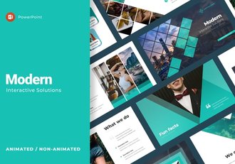 现代商务设计风格解决方案PPT动画模板 - 顶尖PPT