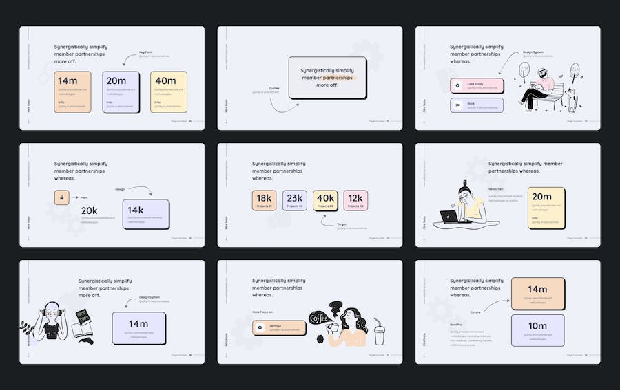 手绘涂鸦风商务演示keynote模板 - 顶尖PPT