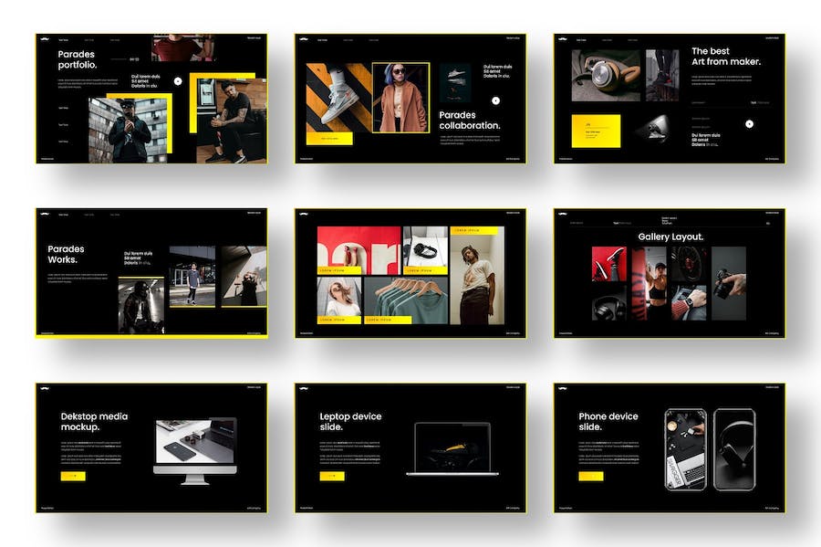 游行活动商务宣传推广Keynote模板 - 顶尖PPT