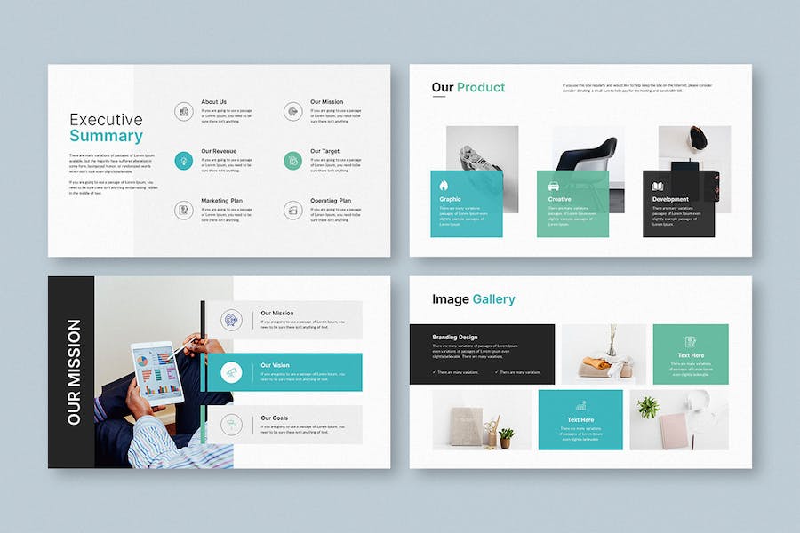 扁平化商务公司团队展示总结计划PPT模板 - 顶尖PPT