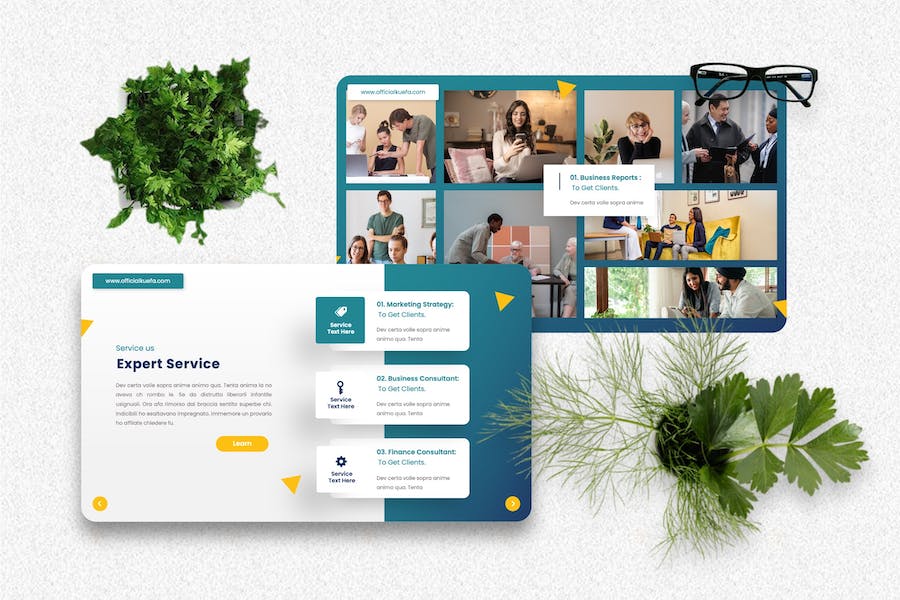 企业年报PowerPoint模板 - 顶尖PPT