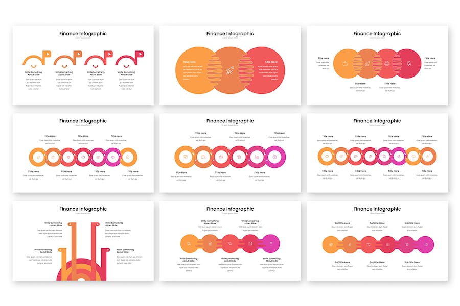 金融信息图形keynote模板 - 顶尖PPT