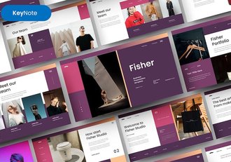 国外扁平化创意商业商务keynote模板 - 顶尖PPT