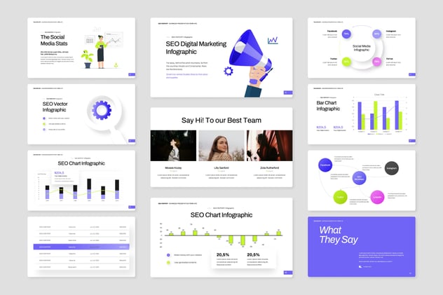 SEO报告主题keynote模板 - 顶尖PPT