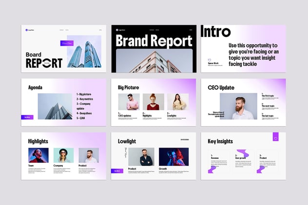 年度董事会报告财务展示业绩汇报PPT模板 - 顶尖PPT