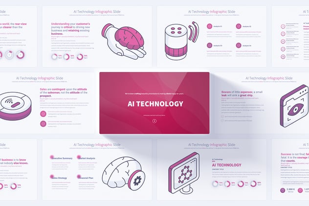 人工智能技术PowerPoint演示模板 - 顶尖PPT