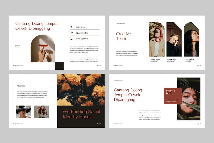 时尚优雅品牌推广展示Keynote模板 - 顶尖PPT