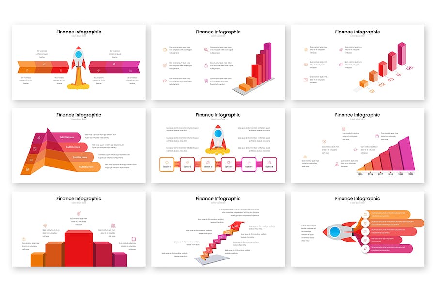 金融信息图形keynote模板 - 顶尖PPT