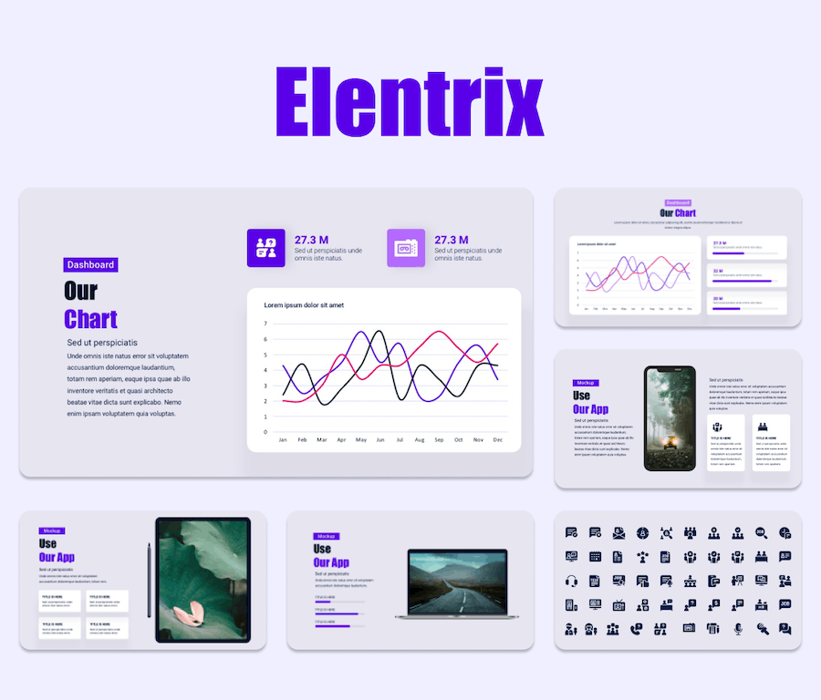 紫色创意公司介绍演示PPT模板 - 顶尖PPT