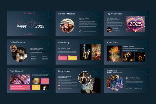 新年快乐庆祝活动方案展示PPT模板 - 顶尖PPT