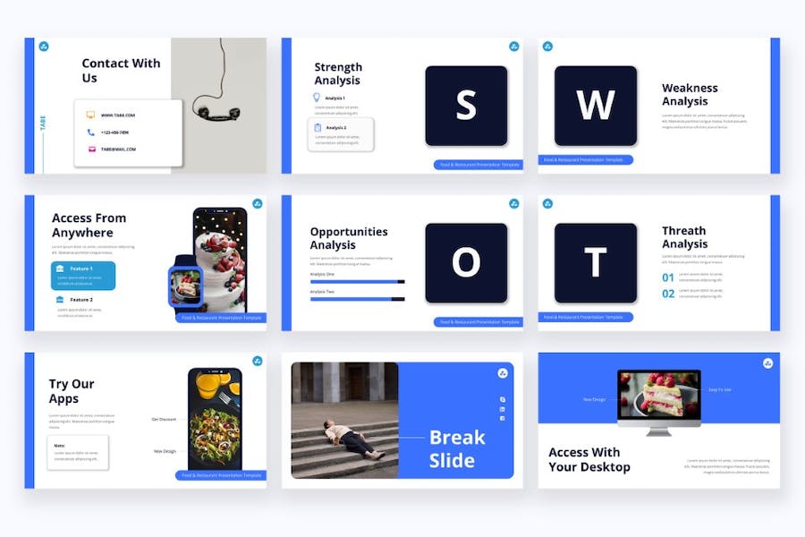 食物餐厅keynote模板 - 顶尖PPT