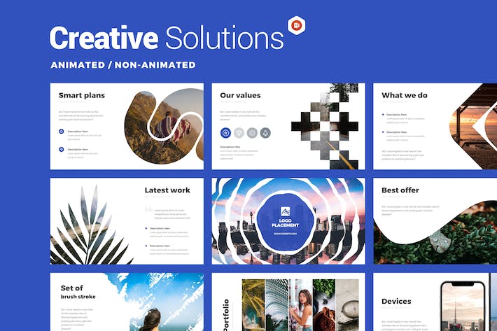 创意国外商业解决方案商业计划通用PPT模板 - 顶尖PPT