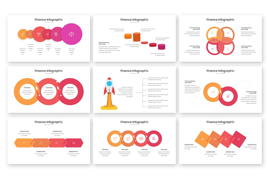 金融信息图形keynote模板 - 顶尖PPT