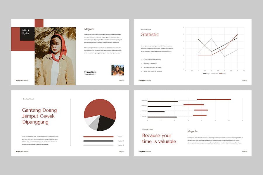 时尚优雅品牌推广展示Keynote模板 - 顶尖PPT