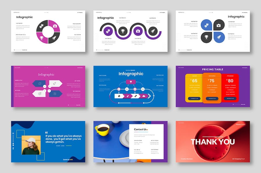 创意时尚营销策划摄影图片展示商务主题keynote模板 - 顶尖PPT