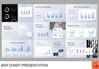 条形图数据统计展示PPT模板 - 顶尖PPT