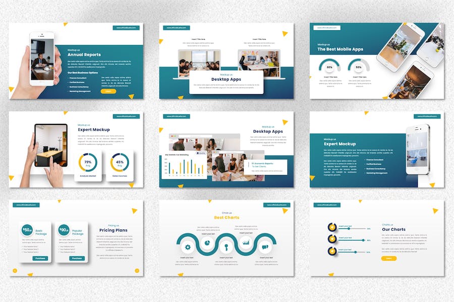 企业年报PowerPoint模板 - 顶尖PPT