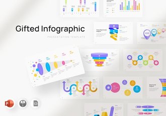 商务数据分析信息图PPT模板 - 顶尖PPT