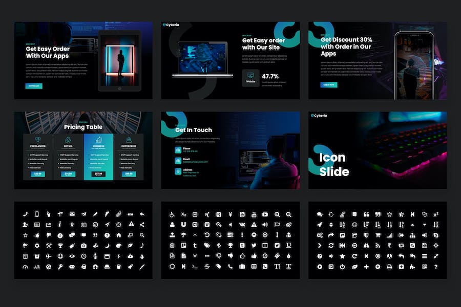 网络安全领域展示PPT模板 - 顶尖PPT