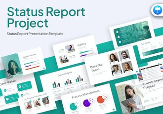 项目进度状态报告汇报Keynote模板 - 顶尖PPT