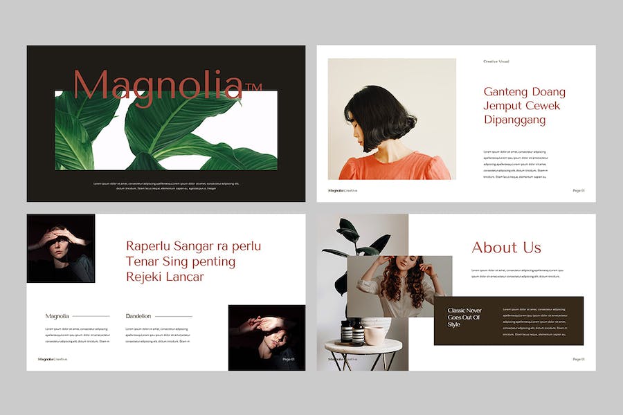 时尚优雅品牌推广展示Keynote模板 - 顶尖PPT