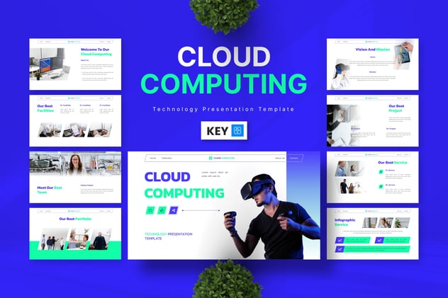 云计算技术应用方案架构演讲Keynote模板 - 顶尖PPT