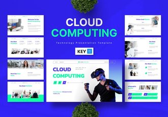 云计算技术应用方案架构演讲Keynote模板 - 顶尖PPT